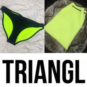 TRIANGL | Neon Neoprene Bikini Bottoms & Bag